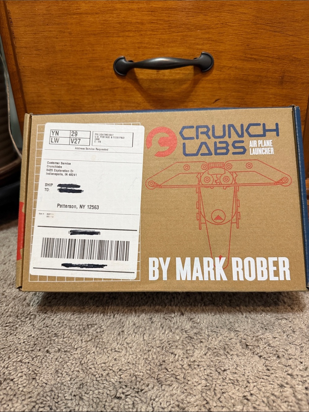 Crunch Labs Airplane Launcher Kit by Mark Rober - Brown/Blue/Red